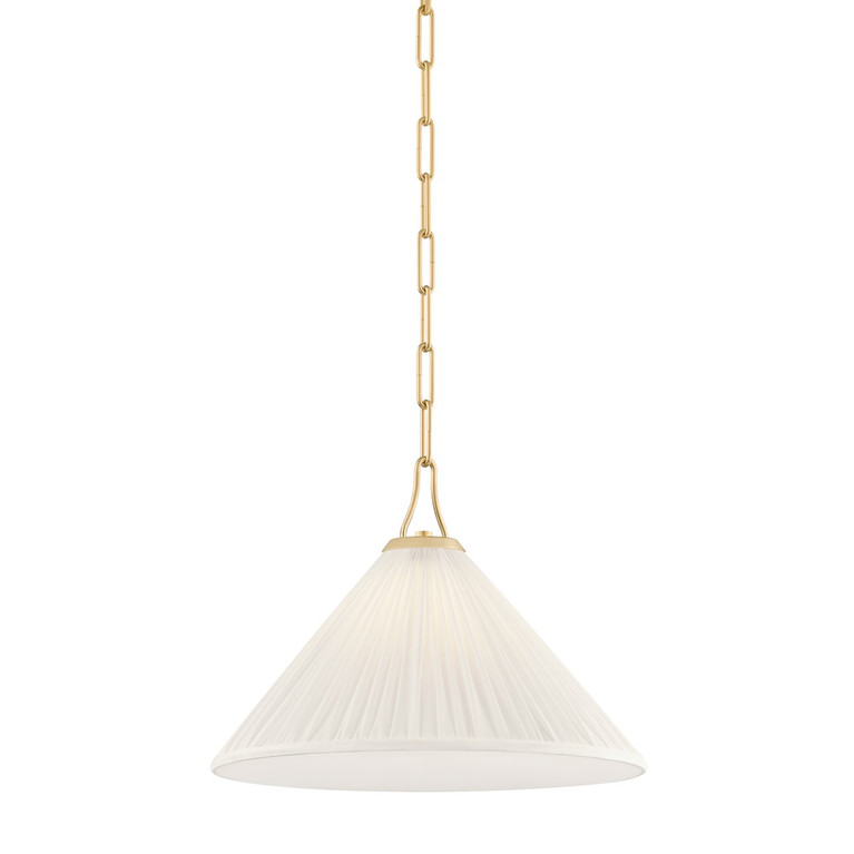 Mitzi - H1076701S-AGB - One Light Pendant - Merida - Aged Brass