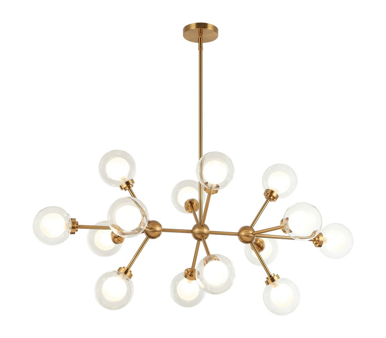 Matteo Lighting - C33014AG - LED Pendant - SOLARIS - Aged Gold Brass