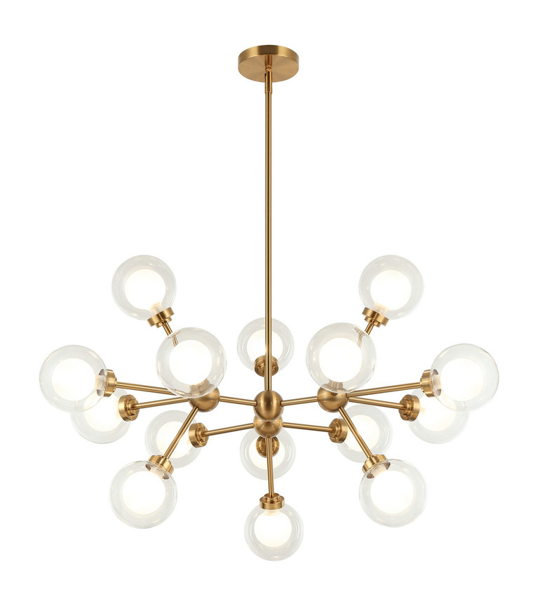 Matteo Lighting - C33015AG - LED Pendant - SOLARIS - Aged Gold Brass