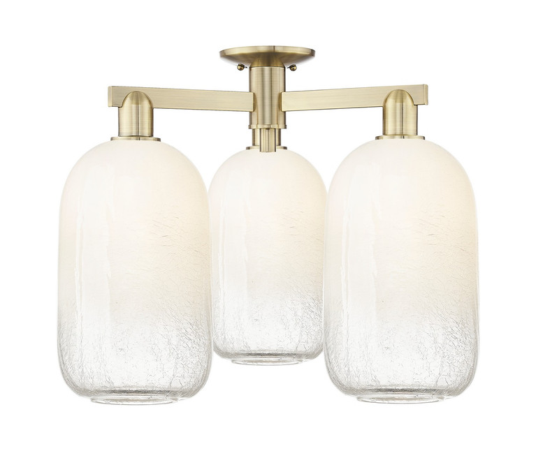 Innovations - 716-3F-AB-G482-7OP - Three Light Semi-Flush Mount - Arcadia - Antique Brass
