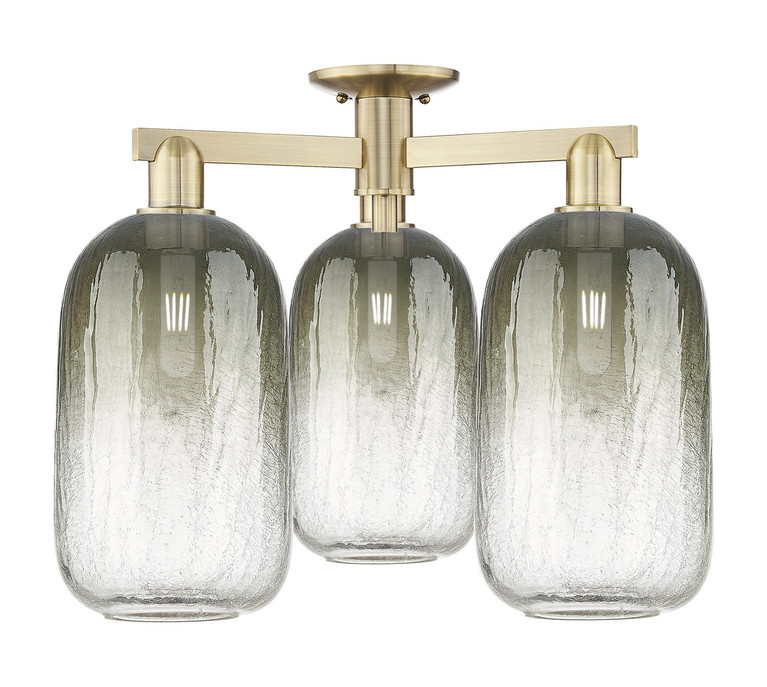 Innovations - 716-3F-AB-G482-7SL - Three Light Semi-Flush Mount - Arcadia - Antique Brass