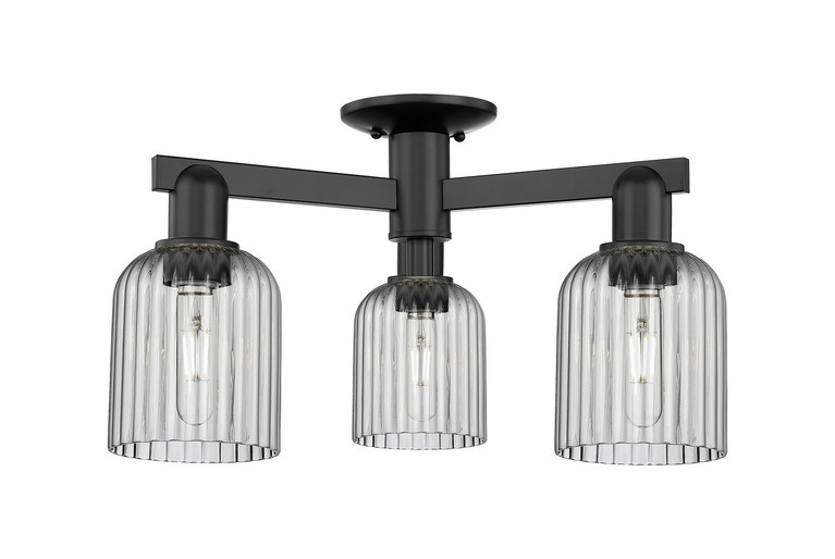 Innovations - 716-3F-BK-G559-5SM - Three Light Semi-Flush Mount - Arcadia - Matte Black