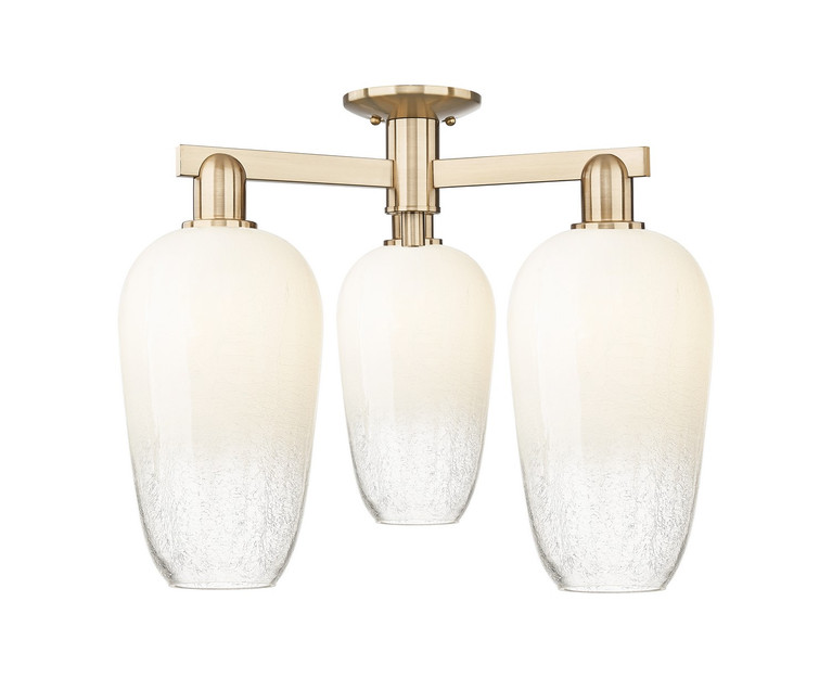 Innovations - 716-3F-CB-G484-7OP - Three Light Semi-Flush Mount - Arcadia - Champagne Bronze