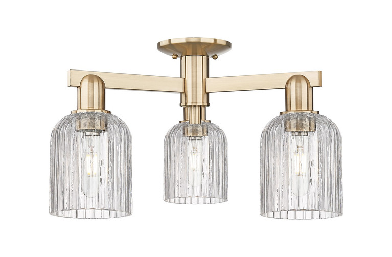 Innovations - 716-3F-CB-G559-5CL - Three Light Semi-Flush Mount - Arcadia - Champagne Bronze