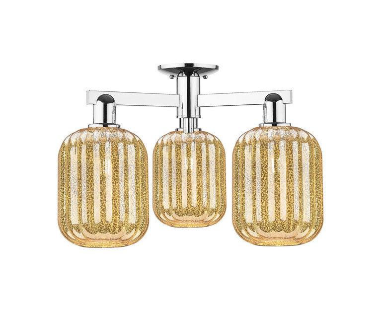 Innovations - 716-3F-PC-G460-7ME - Three Light Semi-Flush Mount - Arcadia - Polished Chrome