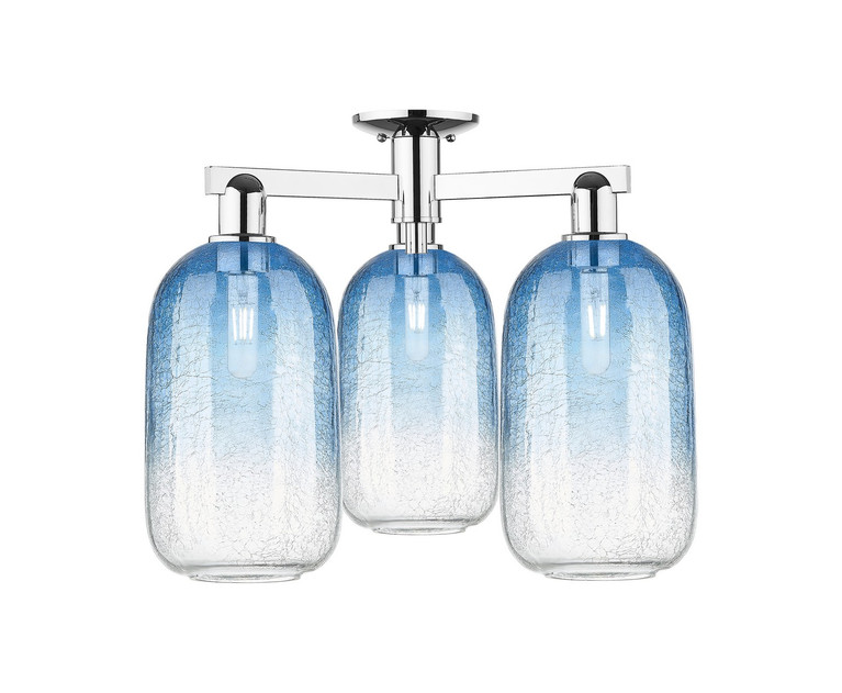 Innovations - 716-3F-PC-G482-7SB - Three Light Semi-Flush Mount - Arcadia - Polished Chrome