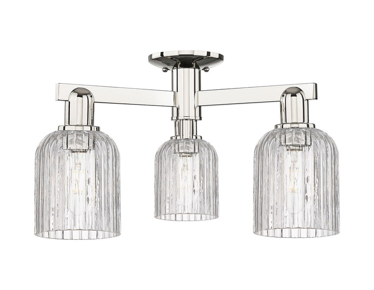 Innovations - 716-3F-PN-G559-5CL - Three Light Semi-Flush Mount - Arcadia - Polished Nickel