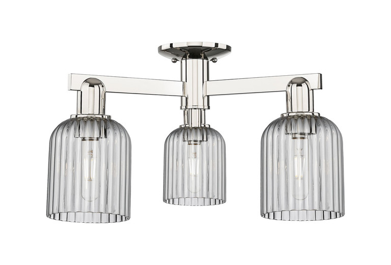 Innovations - 716-3F-PN-G559-5SM - Three Light Semi-Flush Mount - Arcadia - Polished Nickel