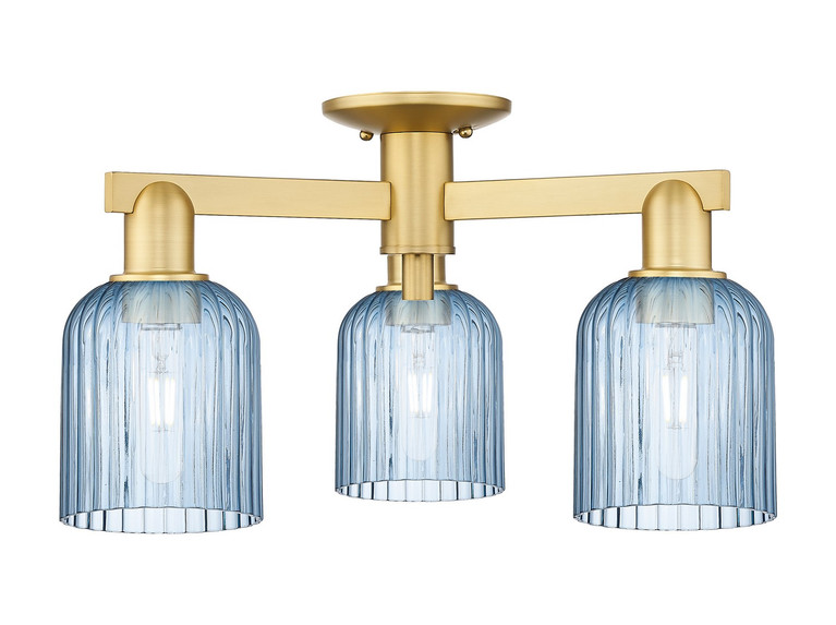 Innovations - 716-3F-SG-G559-5BL - Three Light Semi-Flush Mount - Arcadia - Satin Gold