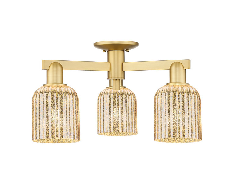 Innovations - 716-3F-SG-G559-5ME - Three Light Semi-Flush Mount - Arcadia - Satin Gold