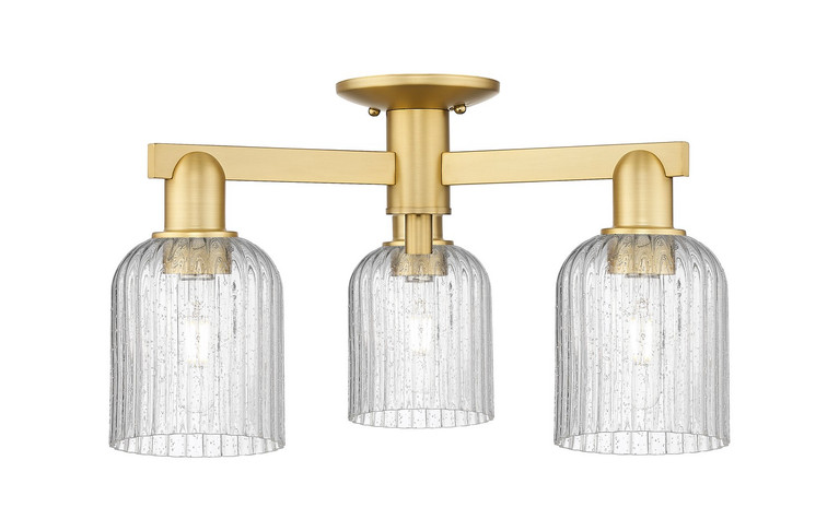 Innovations - 716-3F-SG-G559-5SDY - Three Light Semi-Flush Mount - Arcadia - Satin Gold