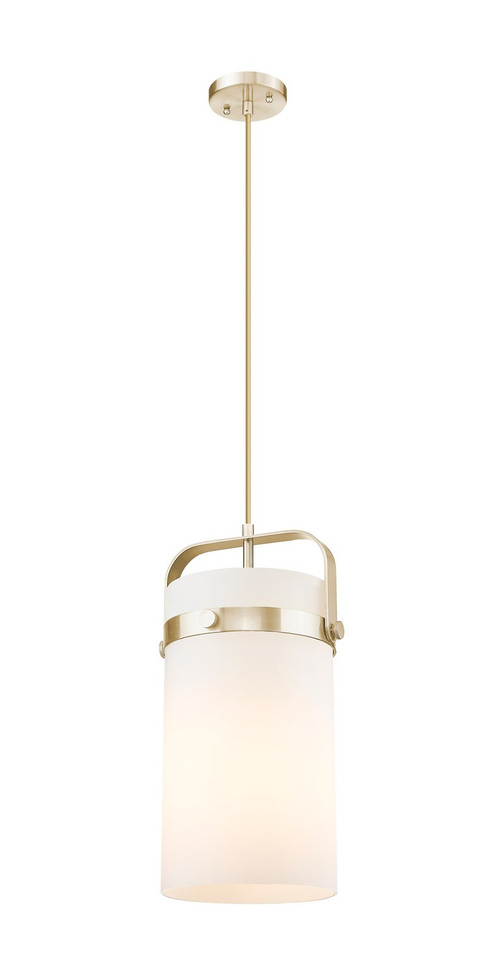 Innovations - 413-1PM-CB-G413-1S-8WH - One Light Mini Pendant - Downtown Urban - Champagne Bronze