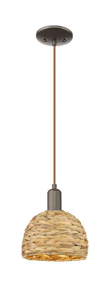 Innovations - 716-1P-OB-RBD-8-NAT - One Light Mini Pendant - Arcadia - Oil Rubbed Bronze