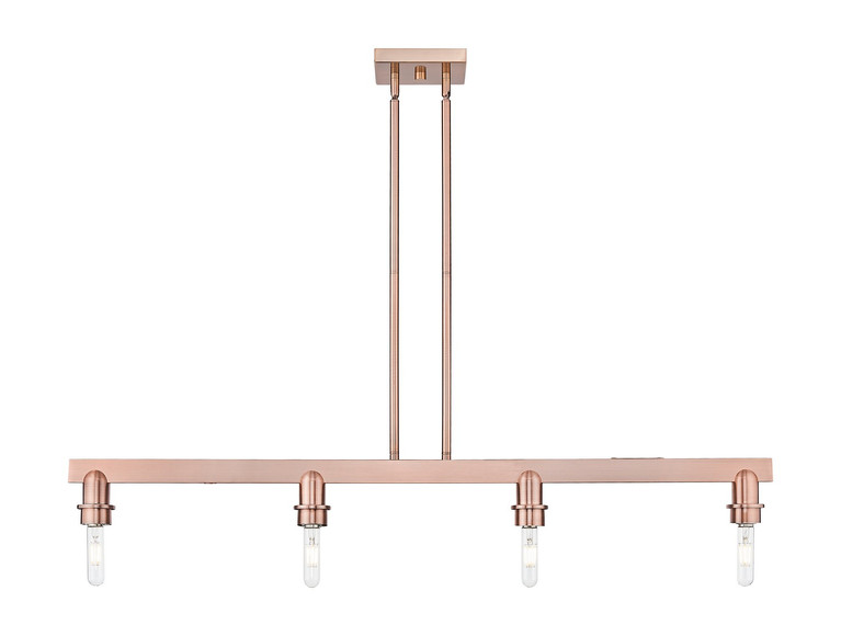 Innovations - 716-4I-AC - Four Light Linear Pendant - Arcadia - Antique Brass