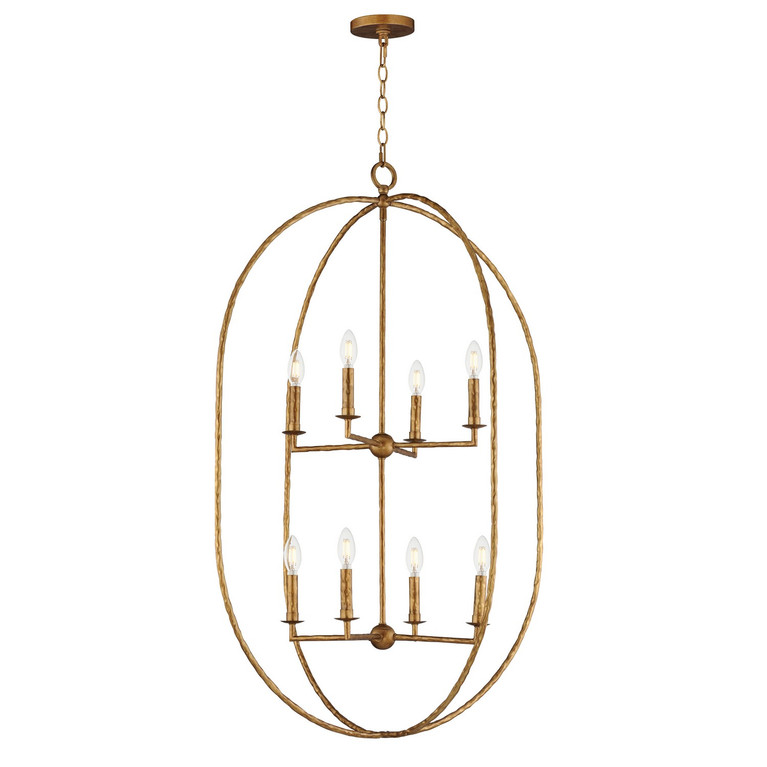 Maxim - 21849EG - Eight Light Pendant - Martel - Etruscan Gold