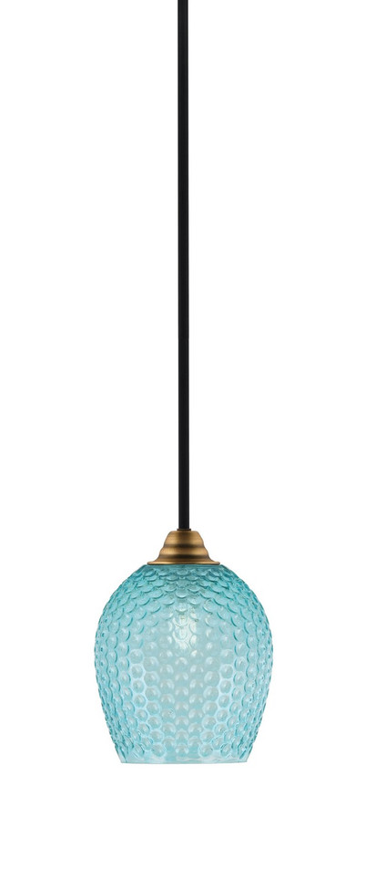 Toltec Lighting - 3401-MBBR-4905 - One Light Mini Pendant - Paramount - Matte Black & Brass