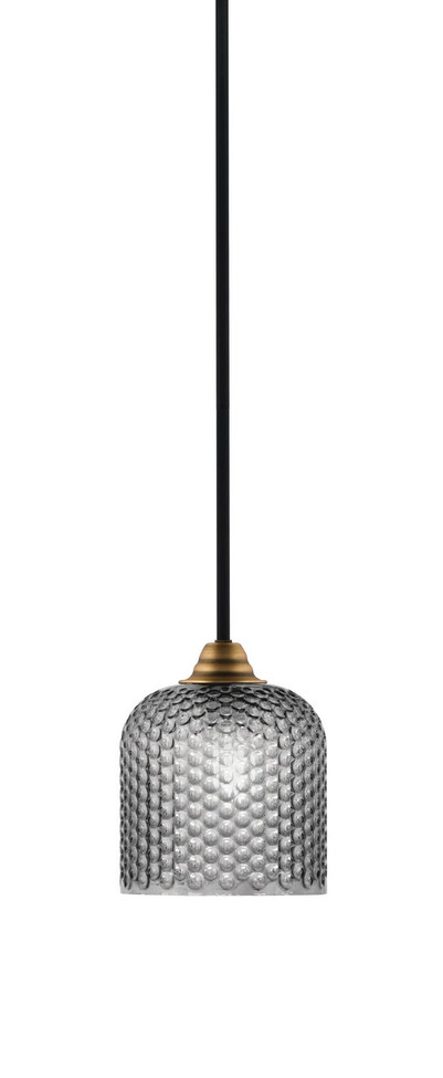 Toltec Lighting - 3401-MBBR-4912 - One Light Mini Pendant - Paramount - Matte Black & Brass