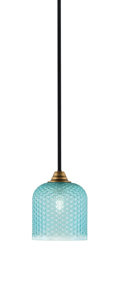 Toltec Lighting - 3401-MBBR-4915 - One Light Mini Pendant - Paramount - Matte Black & Brass