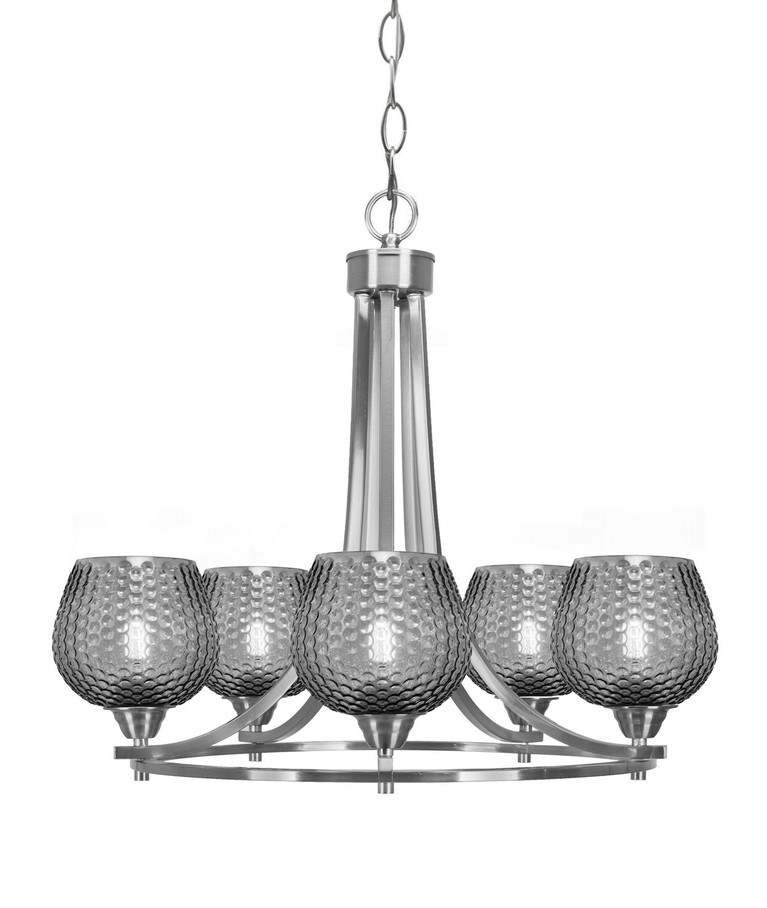 Toltec Lighting - 3405-BN-4602 - Five Light Chandelier - Paramount - Brushed Nickel