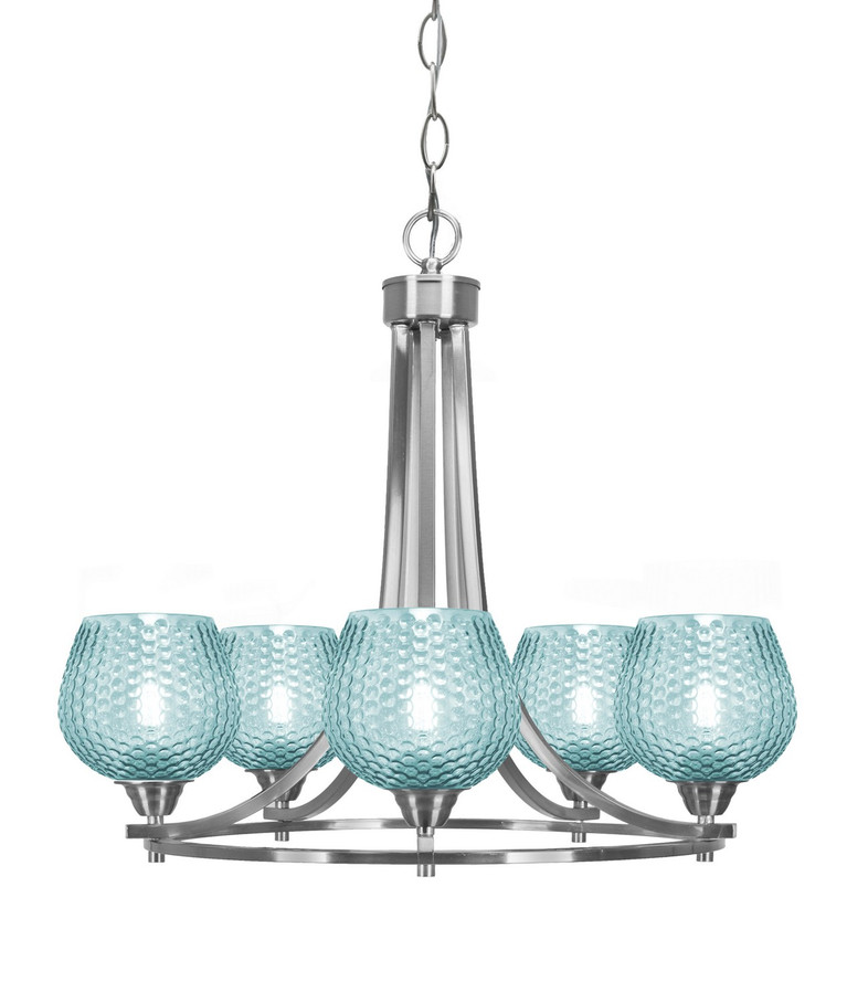 Toltec Lighting - 3405-BN-4605 - Five Light Chandelier - Paramount - Brushed Nickel