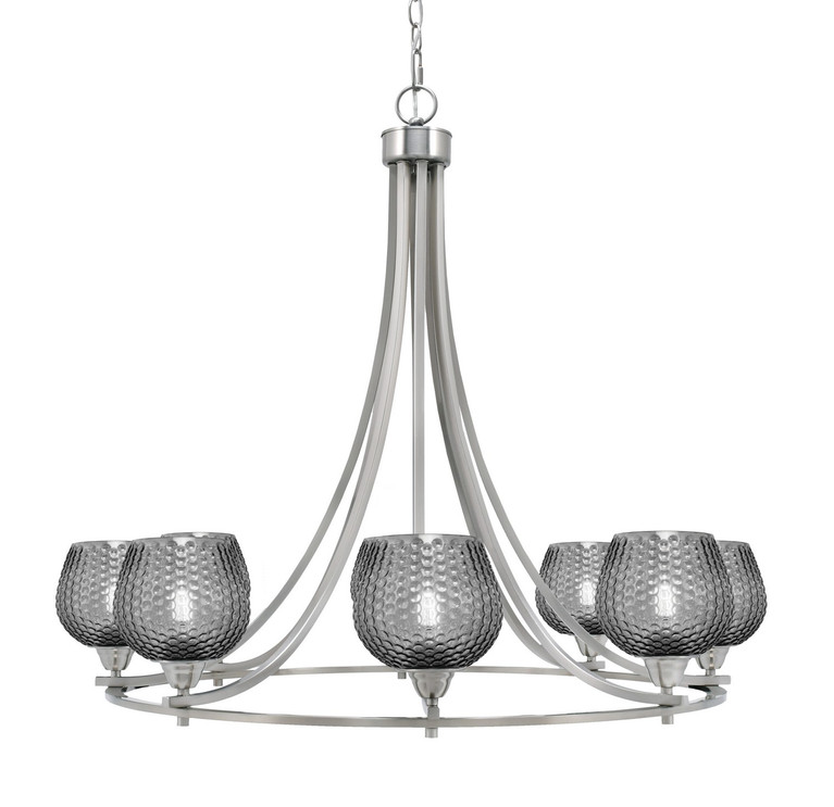 Toltec Lighting - 3408-BN-4602 - Eight Light Chandelier - Paramount - Brushed Nickel