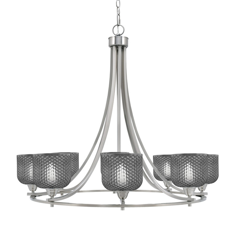 Toltec Lighting - 3408-BN-4612 - Eight Light Chandelier - Paramount - Brushed Nickel