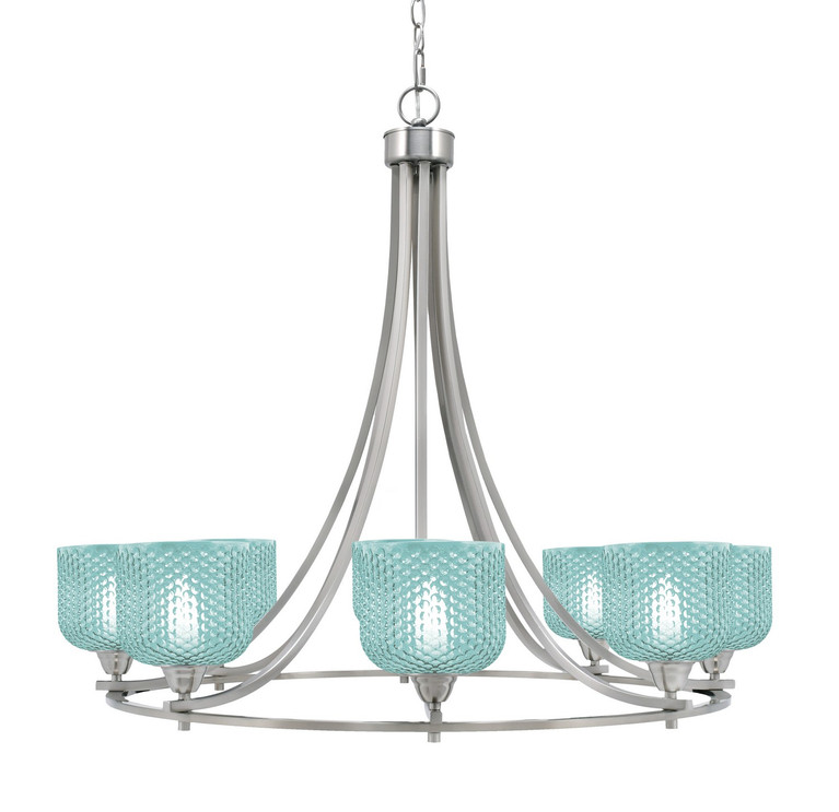 Toltec Lighting - 3408-BN-4615 - Eight Light Chandelier - Paramount - Brushed Nickel