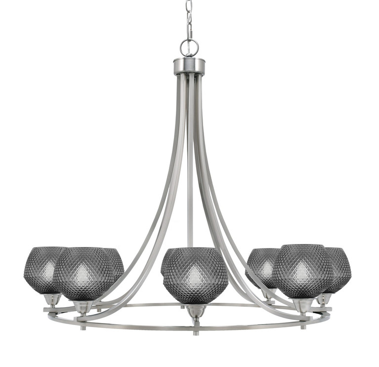 Toltec Lighting - 3408-BN-4622 - Eight Light Chandelier - Paramount - Brushed Nickel