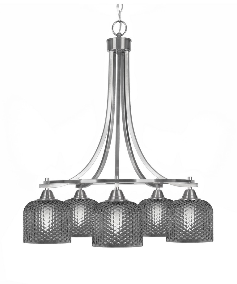 Toltec Lighting - 3415-BN-4612 - Five Light Chandelier - Paramount - Brushed Nickel