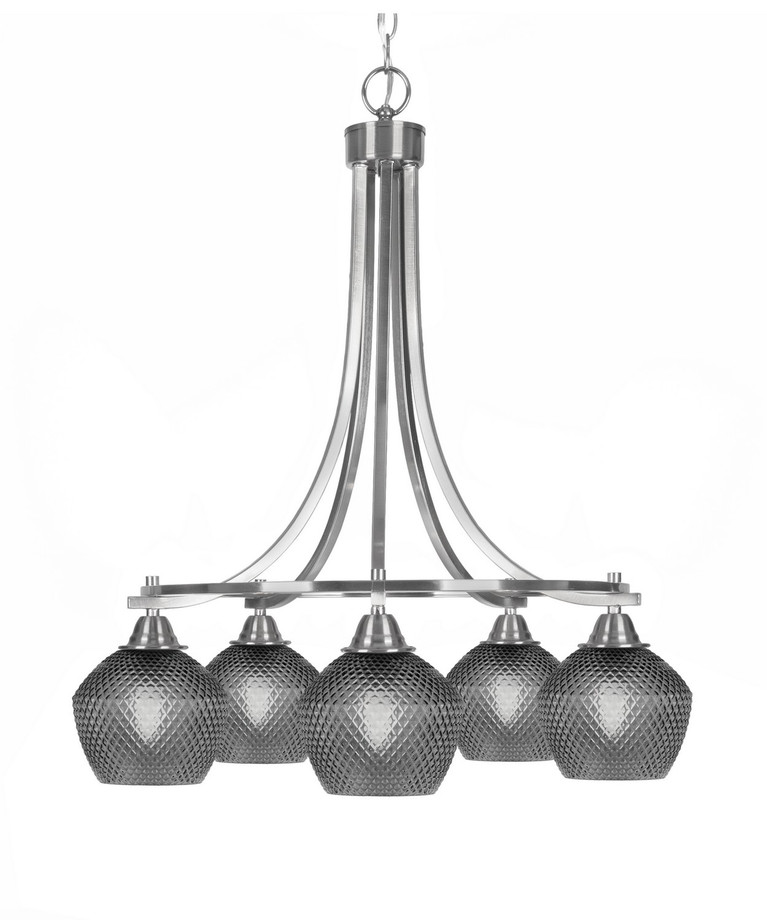 Toltec Lighting - 3415-BN-4622 - Five Light Chandelier - Paramount - Brushed Nickel
