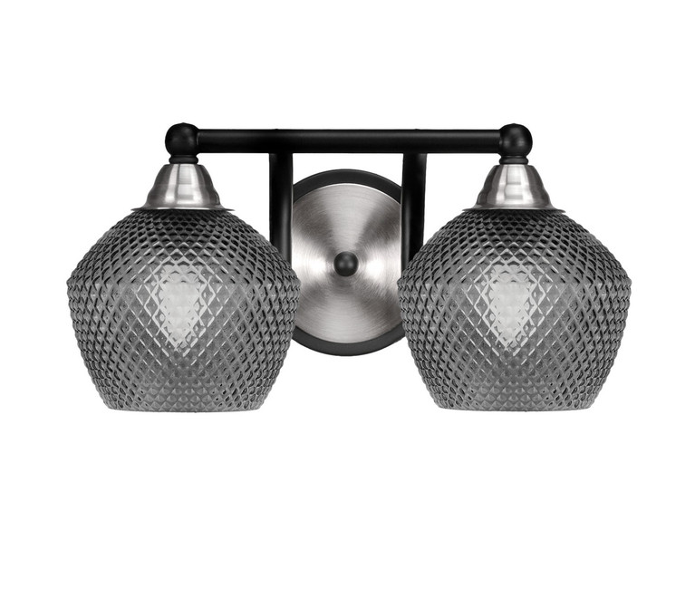 Toltec Lighting - 3422-MBBN-4622 - Two Light Bath Bar - Paramount - Matte Black & Brushed Nickel