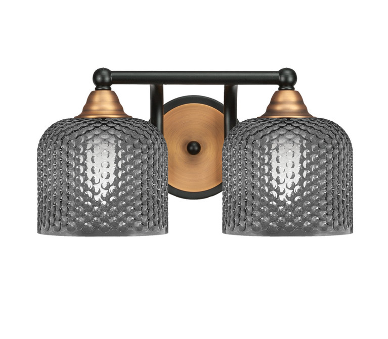 Toltec Lighting - 3422-MBBR-4612 - Two Light Bath Bar - Paramount - Matte Black & Brass