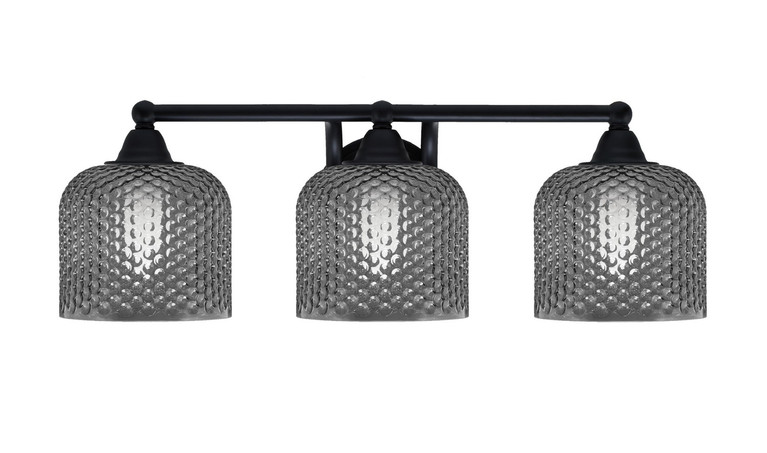 Toltec Lighting - 3423-MB-4612 - Three Light Bath Bar - Paramount - Matte Black
