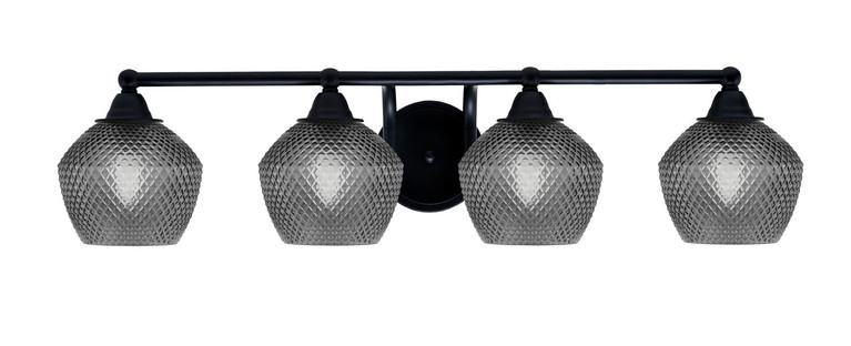 Toltec Lighting - 3424-MB-4622 - Four Light Bath Bar - Paramount - Matte Black