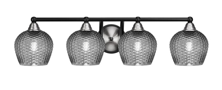 Toltec Lighting - 3424-MBBN-4602 - Four Light Bath Bar - Paramount - Matte Black & Brushed Nickel