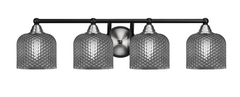 Toltec Lighting - 3424-MBBN-4612 - Four Light Bath Bar - Paramount - Matte Black & Brushed Nickel