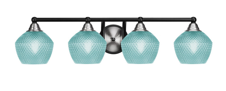 Toltec Lighting - 3424-MBBN-4625 - Four Light Bath Bar - Paramount - Matte Black & Brushed Nickel