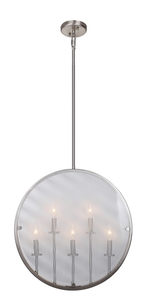 Artcraft - AC10301SN - Five Light Pendant - Harbor Point - Satin Nickel