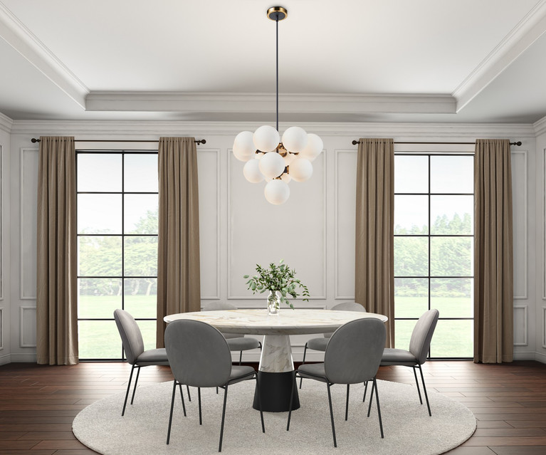 Artcraft - AC11872WH - 13 Light Chandelier - Gem - Black and Brushed Brass