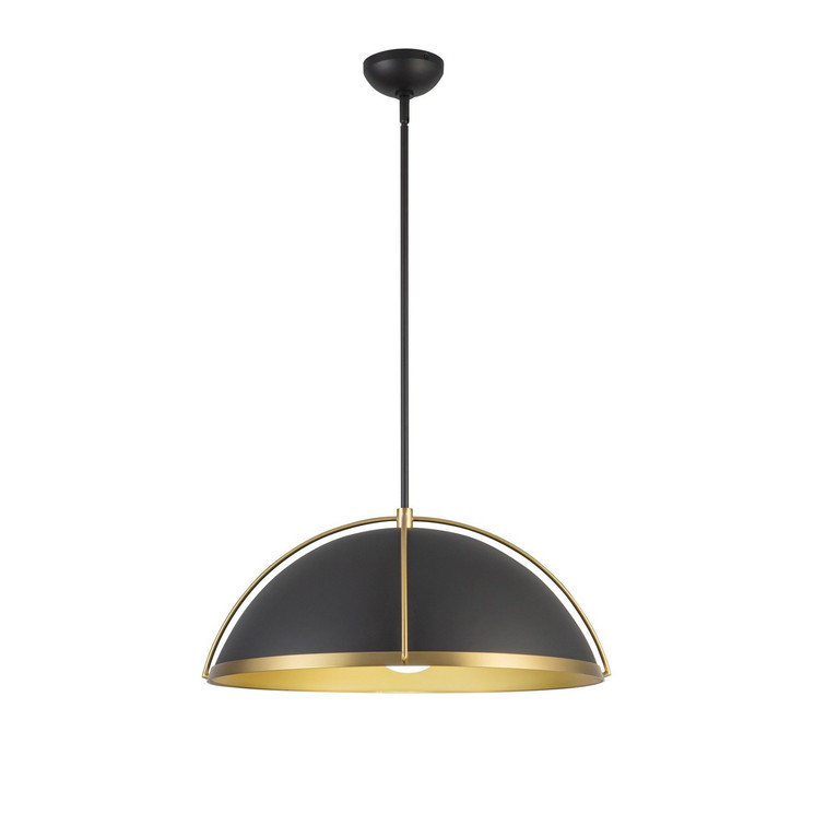 Artcraft - AC12041BB - One Light Pendant - Dahlia - Black Brushed Brass