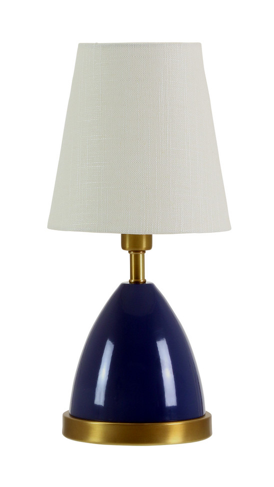 House of Troy - GEO209 - One Light Table Lamp - Geo - Navy Blue w/Weathered Brass