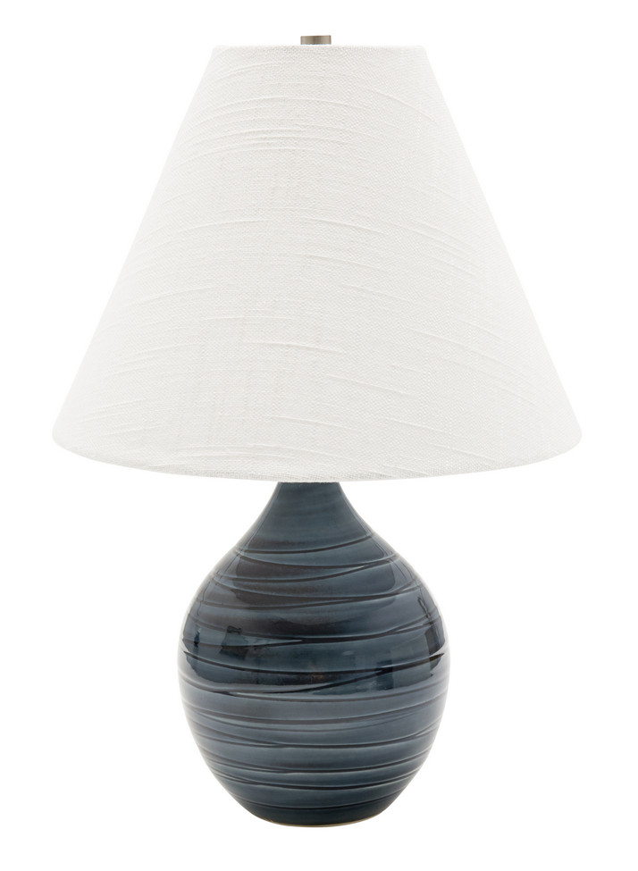 House of Troy - GS200-SBG - One Light Table Lamp - Scatchard - Scored Blue Gloss