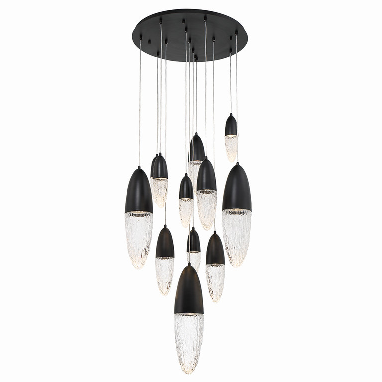 Eurofase - 43859-022 - 12 Light Chandelier - Ecrou - Matte Black