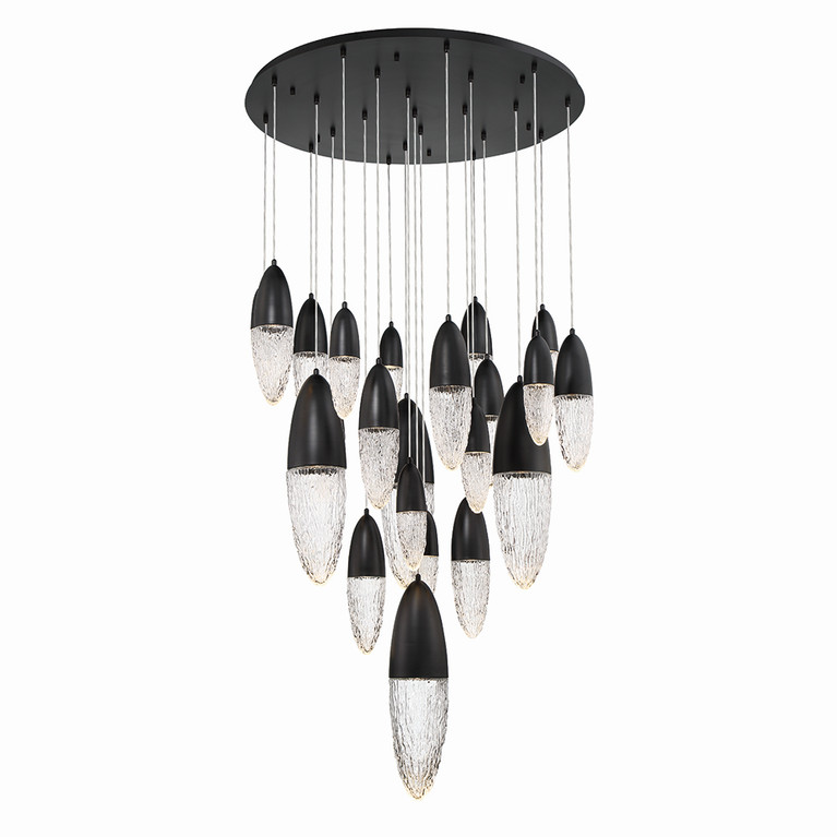 Eurofase - 43860-025 - ECROU-CHD-22LT-40IN-BK-CL - ECROU - Black