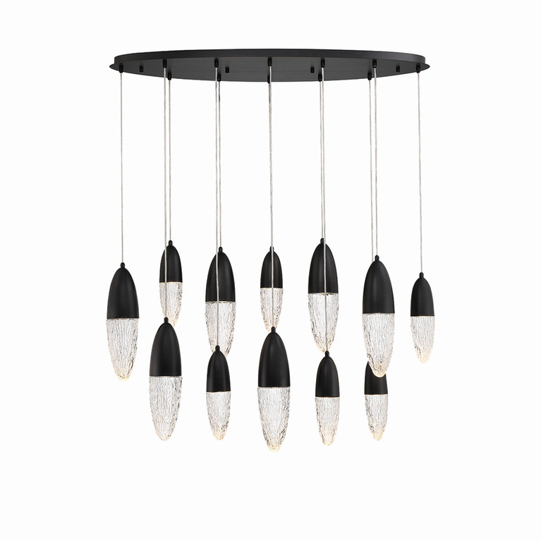 Eurofase - 43861-024 - ECROU-CHD-12LT-44IN-BK-CL - ECROU - Black