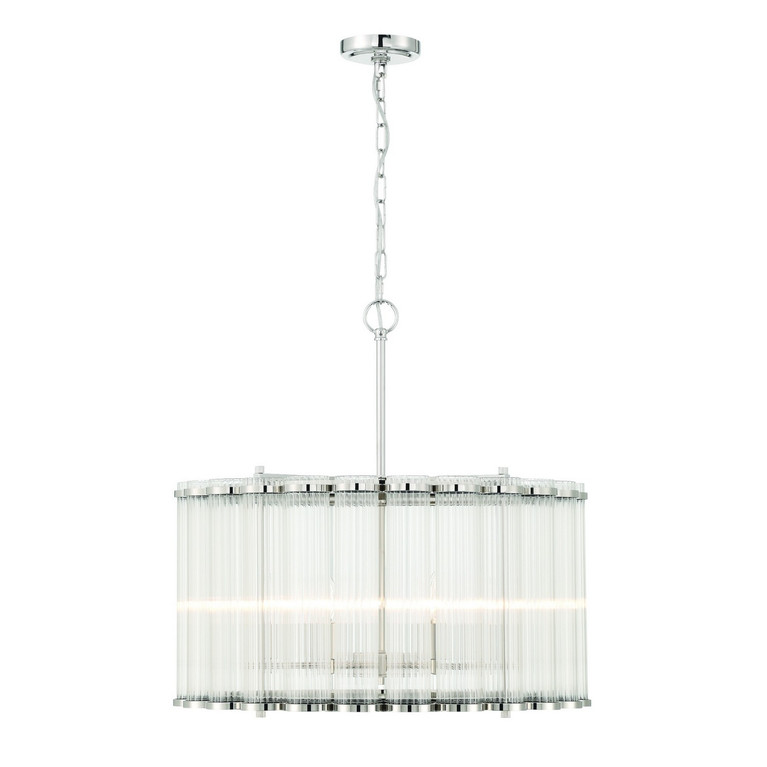 Eurofase - 47239-029 - Six Light Chandelier - Glasbury - Polished Nickel