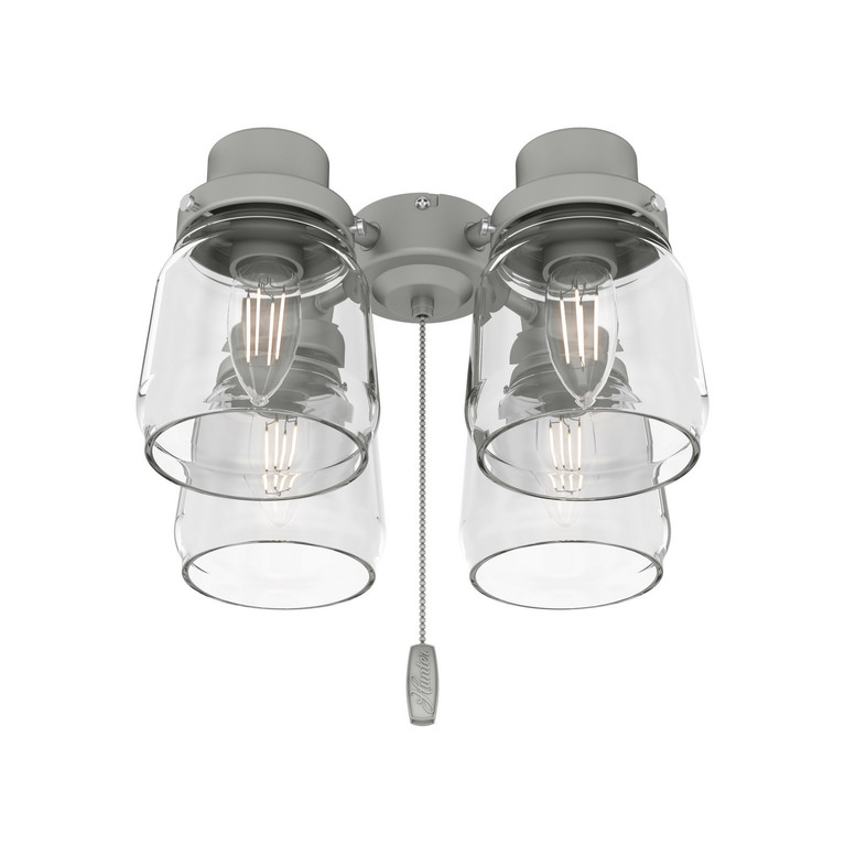 Hunter - 99387 - Four Light Fitter - Matte Silver