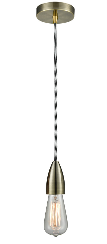 Innovations - 100AB-10BW-4AB - One Light Mini Pendant - Fairchild - Antique Brass