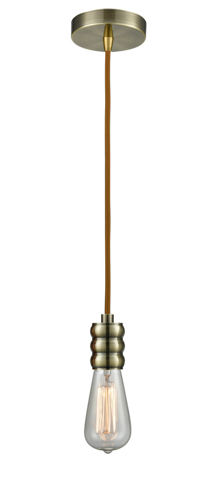 Innovations - 100AB-10CR-5AB - One Light Mini Pendant - Gatsby - Antique Brass