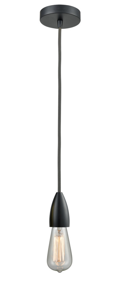 Innovations - 100BK-10GY-4BK - One Light Mini Pendant - Fairchild - Matte Black